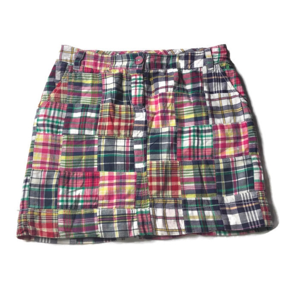 Tommy Hilfiger Madras Multi Color Plaid Skirt